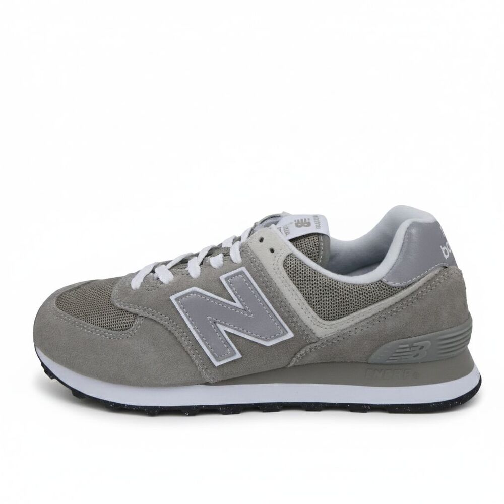 New Balance 574 Women's US 9.5 Fashion Sneakers Core Grey White Men's 8 NWOB